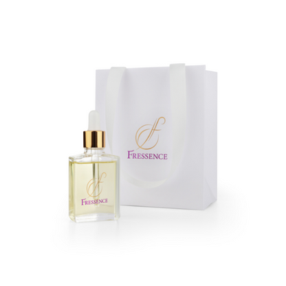 Frescence perfume bottle and packaging on a white background